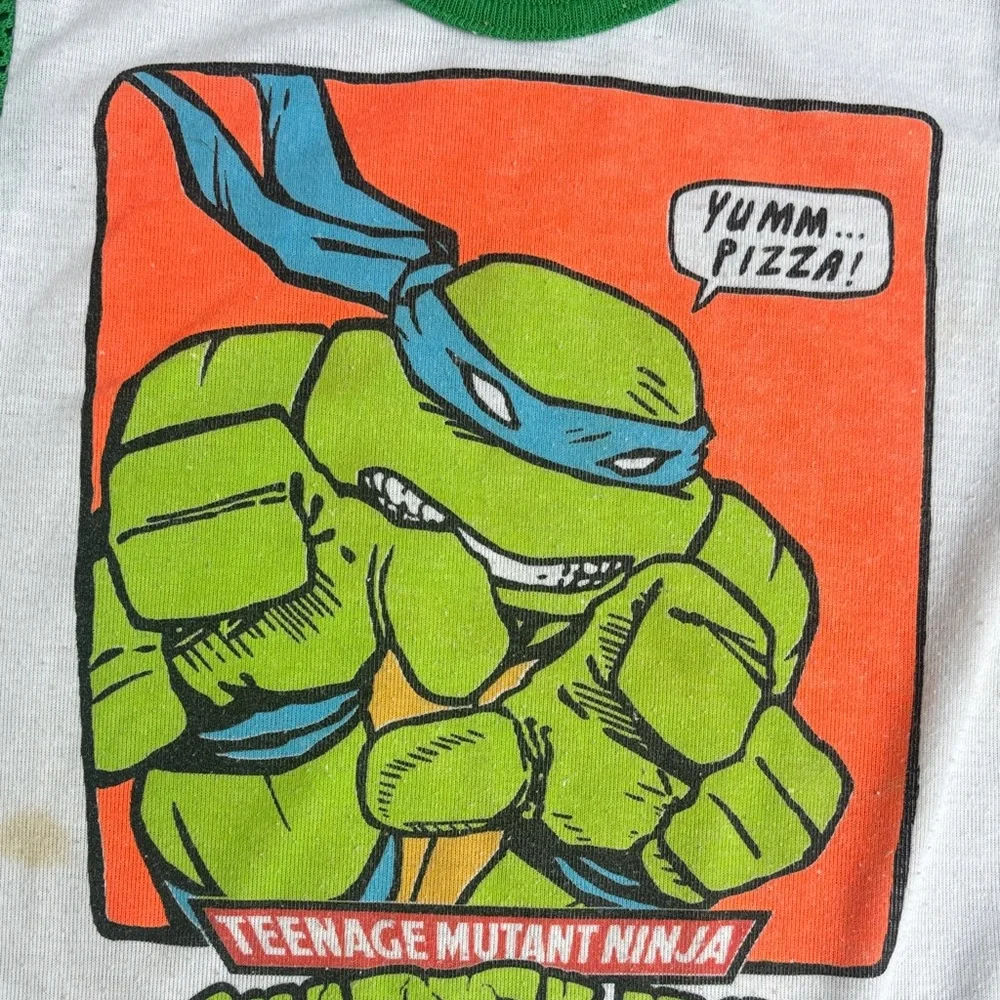 Vintage 90s Teenage Mutant Ninja Turtles Kids Pajama Set - Picture 4 of 5